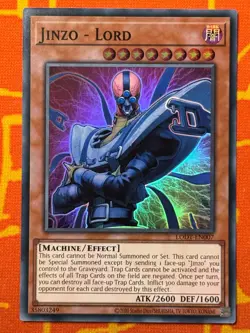 YUGIOH JINZO LORD SUPER RARE NEAR MINT LODT-EN007 2024 PRINT - Image 1