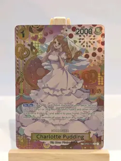 One Piece Card Game: Charlotte Pudding Custom Card Rare HQ Proxy Luffy OP03-112 - Image 1