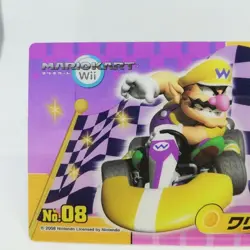 08 Wario Mario Kart 8 CARD plastic Nintendo 2008 JAPAN Game WII TOP SUN - Image 2