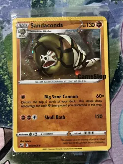 Sandaconda GameStop Stamped Holo PROMO 082/163 NEW SEALED Pokemon Card SWIRL - Image 1