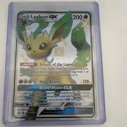 Pokemon Leafeon GX SV46/SV94 Hidden Fates Shiny Vault Full Art Holo Rare Card - Image 1