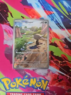 Paldean Wooper Holo Illustration Rare 102/094 Phantasmal Flames Pokemon Card - Image 1