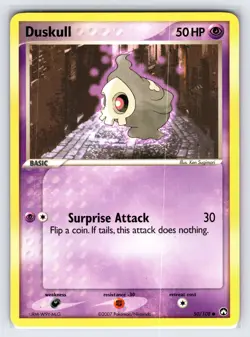 Duskull 50/108 2007 EX Power Keepers Pokemon Card Common - Vlp - Image 1