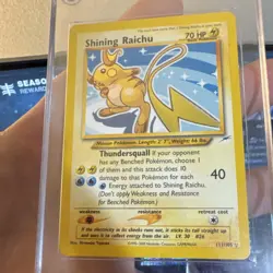 Pokemon Shining Raichu Secret Rare Holo Neo Destiny 111/105 English TCG Card - Image 1