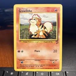 Growlithe 42/130 - 2000 Base Set 2 - Pokemon Card TCG - Vintage - WOTC - Image 1
