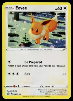 Eevee SWSH190 Sword & Shield Promo Cards *SWIRL & HOLO BLEED* - Image 1