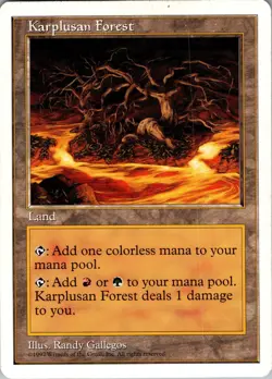 Karplusan Forest Fifth Edition Rare NM Magic: The Gathering Normal - Image 1