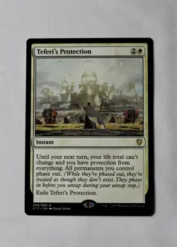 MTG Teferi's Protection Rare Commander 2017 C17 008/309 Magic The Gathering - Image 1