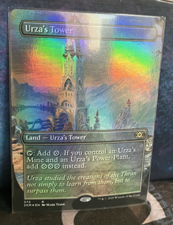 Urza's Tower - BORDERLESS FOIL - Double Masters - Magic the Gathering MTG - Image 1