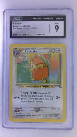 2001 Pokemon Southern Islands Raticate CGC 9 - Image 1