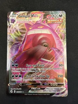Pokemon TCG Gengar VMAX 157/264 Swsh08: Fusion Strike Holo Card Mint Condition - Image 1
