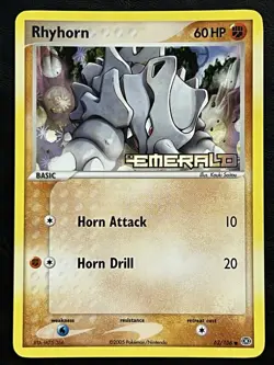 Pokemon Rhyhorn Reverse Holo - EX Emerald - 62/106 NM - Image 1