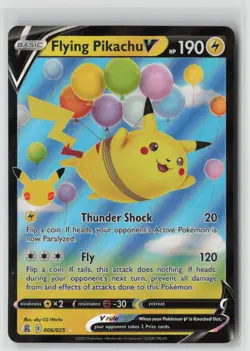 Pokemon Flying Pikachu V #006/025 Celebrations Near Mint or Better - Image 1