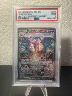 2023 POKEMON OBF EN-OBSIDIAN FLAMES SPECIAL ILLUSTRATION RARE CHARIZARD EX PSA 9 - Image 1