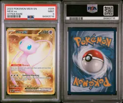 2023 POKEMON SV 151 - MEW EN #205/165 MEW EX HYPER RARE PSA 9 - Image 3