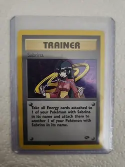 Pokemon TCG Sabrina Trainer First Edition Gym Challenge - Image 1
