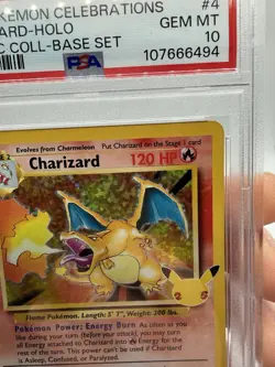 2021 POKEMON CELEBRATIONS CLASSIC COLL #4 CHARIZARD-HOLO PSA 10 - Image 3