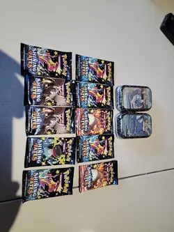 Pokemon Shining Fates Sealed Tins And Booster Packs 2 Tins And 10 Booster Packs - Image 2