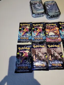 Pokemon Shining Fates Sealed Tins And Booster Packs 2 Tins And 10 Booster Packs - Image 5