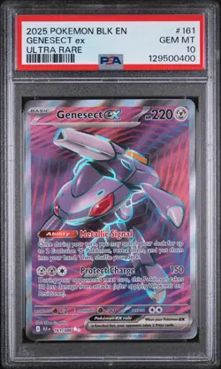 POKEMON BLK EN-BLACK BOLT 161 GENESECT EX ULTRA RARE - PSA 10 - Image 1