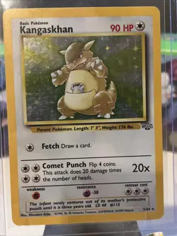 Pokemon TCG Kangaskhan Jungle 5/64 Holo Unlimited Holo Rare HP - Image 1