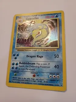 Pokemon Gyarados Holo Rare TCG Base Set 6/102 WOTC Vintage LP - Image 4