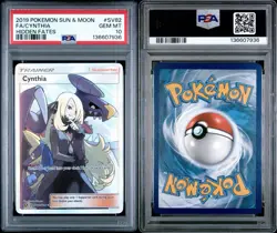 2019 POKEMON SUN & MOON HIDDEN FATES #SV82 FULL ART/CYNTHIA PSA 10 - Image 3