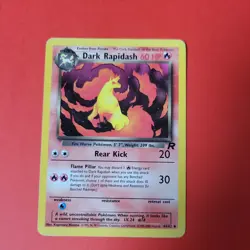 Dark Rapidash 44/82 Team Rocket Pokemon Card - Uncommon Non Holo WOTC 1999 LP - Image 1