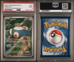 2023 POKEMON SV BLACK STAR PROMOS - SVP EN #051 SNORLAX 151 ETB PSA 9 - Image 3