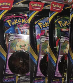 Pokemon Phantasmal Flames Blister Whimsicott/Cottonee-3 PACKS Booster Art Set - Image 2