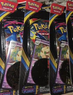 Pokemon Phantasmal Flames Blister Whimsicott/Cottonee-3 PACKS Booster Art Set - Image 3