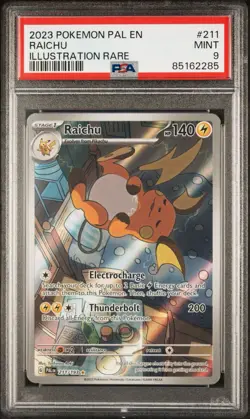 Raichu Illustration Rare 211/193 Pokemon Sv02: Paldea Evolved MINT PSA 9 - Image 1