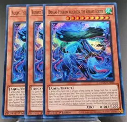Yugioh! 3x Radiant Typhoon Varuroon, the Vibrant Vortex DOOD-EN016 Super Rare NM - Image 1