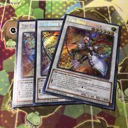 Yu-gi-oh! 3x Tri-Edge Master BLMR-EN008 SECRET x3 YUGIOH! TCG NM WARRIOR LIGHT - Image 1