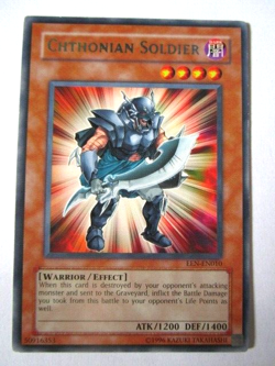 Yugioh! Chthonian Soldier Een-en010 Rare Unlimited Moderate Play!! - Image 1
