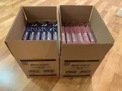 One Piece Illustration Box Vol. 5 and Vol. 6 (x6 units each) in open case boxes - Image 2
