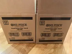One Piece Illustration Box Vol. 5 and Vol. 6 (x6 units each) in open case boxes - Image 5