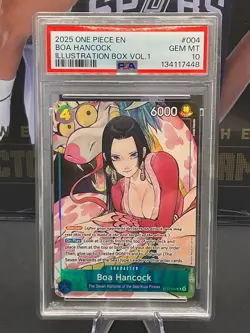 2025 One Piece English #004 Boa Hancock Illustration Box Vol. 1 PSA 10 GEM MT - Image 1
