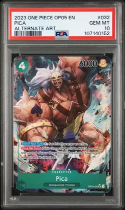 2023 ONE PIECE OP05-AWAKENING OF THE NEW ERA ALTERNATE ART #032 PICA PSA 10 - Image 1