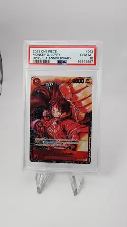 One Piece OP05 Monkey D. Luffy 1st Anniversary ST01-012 PSA 10 Gem Mint English - Image 1