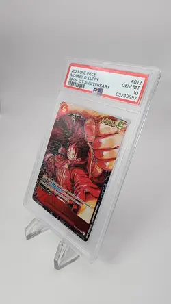 One Piece OP05 Monkey D. Luffy 1st Anniversary ST01-012 PSA 10 Gem Mint English - Image 3