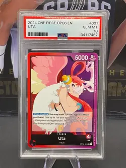 2024 One Piece OP06 English #001 Uta PSA 10 GEM MINT - Image 1