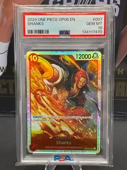 2024 One Piece OP06 English #007 Shanks PSA 10 GEM MINT - Image 1