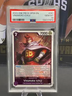 2024 One Piece OP06 English #061 Vinsmoke Ichiji PSA 10 GEM MINT - Image 1
