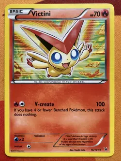 Pokemon Card - Victini - Holo Rare (15/101) BW Noble Victories *LP* - Image 1