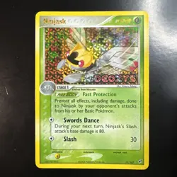 Ninjask 13/107 2005 EX Deoxys Pokemon Card Reverse Holo Rare Stamped - - Image 1