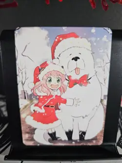 Anya Forger & Bond Dog Spy x Family Christmas Custom Art Card Anime Manga NM - Image 1