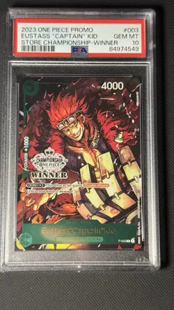 Eustass "Captain" Kid WINNER (P-003 P) PSA 10 - One Piece Card Game ENGLISH - Image 1