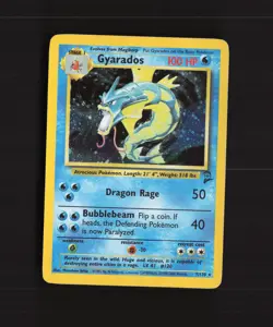 Gyarados 7/130 Base Set 2 Holo Rare Pokemon Card DMG - Image 1