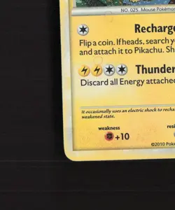 Pikachu HGSS03 HeartGold & SoulSilver Black Star Promo Holo Pokemon Card DMG - Image 5